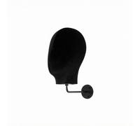 QSTDGVPW Support de Perruque Mural Porte Perruque Présentoir Tête Mannequin Support Mural Fixation Vis Base Ronde Matériau Plastique et Incliné Stable Finition, Or, 15 Cm