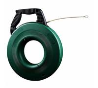 QSTDGVPW Tire-fils Électrique Outil Tire-câbles Enrouleur Aiguille Passe-câble Fil d'Acier 3.0mm Souplesse et Rigidité avec Embout Ressort Glissant et Manche, 30M, Tête Plate
