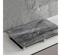 QSTGX Couvercle Plancha Rectangulaire Xxl Couvercle Pour CuisinièRe à Gaz Facile à nettoyer pour plan de travail, évier, camping-car et cuisinières électriques/à gaz(B,40X50X8.3 CM)