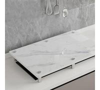 QSTGX Couvercle Plancha Rectangulaire Xxl Couvercle Pour CuisinièRe à Gaz Facile à nettoyer pour plan de travail, évier, camping-car et cuisinières électriques/à gaz(D,30X40X8.3 CM)