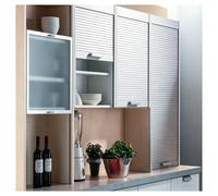 QSTGX Portes Buffet Enroulables Porte de Placard Folding Door AccordéOn Pour Meuble de Cuisine, Caravane, Camping-car, Bureau, Hôtel(60x50 cm)