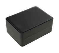 Qsvbeeqj Boîte de rangement pour boutons de manchette en polyuréthane noir pour le travail et les voyages