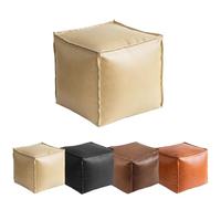 QSZTJJ Banc de Rangement Pliable, Coffre, Tabouret, Repose-Pieds, Bout de Lit, Revêtement en PVC, pour Le Salon, la Chambre à Coucher (Beige,1PC)