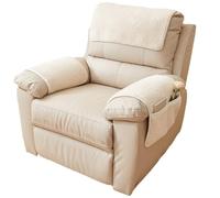 QSZTJJ Housse de Fauteuil Extensible, Housse D'accoudoir De Canapé avec Poche ，1/2/3 Places Canapé Appuie-tête，Fauteuil Inclinable Housses D'accoudoir pour Maison Salon (Beige,2 Places)