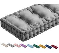 QTANZIQI Coussin de Sol Bleu avec poignée, épais, pour Banc extérieur/intérieur, pour/Cuisine/terrasse, balançoire, Coussins de canapé matelassés (140x35x10cm)