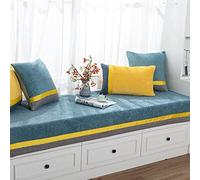 QTANZIQI Coussin oreillers antidérapants en Chenille pour Baie vitrée, 70x180cm, Housse de siè de Banc d'intérieur, Tapis de siè, Housse Confortable Jaune, décoration d'intérieur