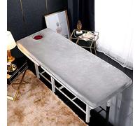 QTANZIQI Dessus de Table de 2,1 cm/4,1 cm/6,1 cm d'épaisseur, surmatelas en Mousse pour Spa pour Salon de beauté, Oreiller carré/Rond/trapézoïdal, Gris 6 cm, Taille S 60 x 180 cm