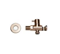 QTANZIQI Ensemble de pulvérisateur de Bidet à Main en Laiton, Robinet de Toilette, Salle de Bains, Balcon, buse de Douche, autonettoyant (Valve en Or Rose)