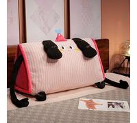 QTANZIQI Oreiller de Lecture en Peluche pour Adultes - Coussin de Soutien Lombaire avec Housse Amovible, Coussin de Jeu Dossier câlin pour Assis au lit (Rose Petit - 65 x 35 cm)