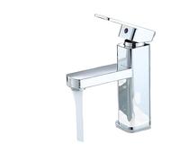 QTANZIQI Robinet de Salle de Bain chromé - Robinet d'eau Chaude Froide à poignée Unique pour évier, mitigeur de lavabo élégant, Cuisine vanité (modèle MP23)