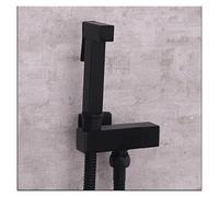 QTANZIQI Robinet de Salle de Bains, pulvérisateur de Bidet à Main, Kit de Toilette, Pomme de Douche carrée en Or Rose, Ensemble de vannes en cuivre, Jet Installation Facile