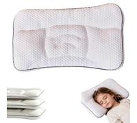 QTERHYD Oreiller Enfant,Oreiller Ergonomique Enfant,Oreillers De Soutien Lombaire 5 Zones,Anti-Acariens & Peut Être Lavé en Machine,Respirant,Adapté À Toutes Les Saisons，1-3ans