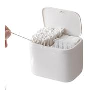 Qtip Support - Chambre de levage automatique - Support mural anti-poussière - Distributeur de cotons-tiges - 4 pièces en ABS - Organisateur de maquillage pour propriétaires de maison et