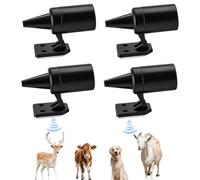 QTORCHE Sifflet Ultrason Voiture Anti Gibier (Lot de 4) - Répulsif Animaux Sauvages Universel pour Cerfs, Sangliers, Chevreuils - Dispositif de Sécurité Routière à Installation Facile - Noir