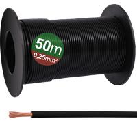 QUAD 23CW023 - Fil de commutation, 0,25 mm², noir, bobine de 50 M.