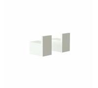 Quadra - Set de 2 crochets muraux 8L BxHxT 2.2x3.6x3.6cm