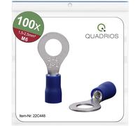 Quadrios 22C448 Cosse à oeillet Section max.=2.5 mm² Ø du trou=6.5 mm partiellement isolé bleu 1 set