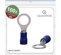 Quadrios 22C449 Cosse à oeillet Section max.=2.5 mm² Ø du trou=8.5 mm partiellement isolé bleu 1 set
