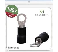 Quadrios 22C452 Cosse à oeillet Section max.=4.0 mm² Ø du trou=5.3 mm partiellement isolé noir 1 set