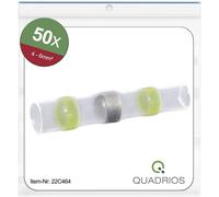 Quadrios 22C464 Prolongateur avec gaine thermorétractable 4.0 mm² 6.0 mm² entièrement isolé jaune 1 set