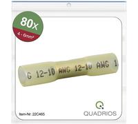Quadrios 22C465 Prolongateur avec gaine thermorétractable 4 mm² 6 mm² entièrement isolé jaune 1 set