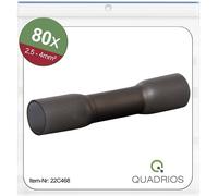 Quadrios 22C468 Prolongateur avec gaine thermorétractable 2.5 mm² 4 mm² entièrement isolé noir 1 set
