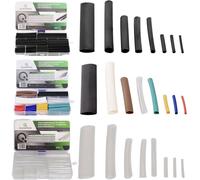 QUADRIOS Kit de gaines thermorétractables premium 22CA143, multicolore/noir/transparent, 300 pièces, 3:1