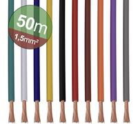 Quadrios 22CW007 Fil de câblage 1 x 1.5 mm² blanc, bleu, marron, orange, vert, jaune, gris, violet, noir, rouge 1 set