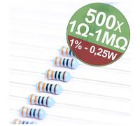 Quadrios 22P036 22P036 Jeu de résistances à couche métallique sortie axiale 0207 0.25 W 1 % 1 set