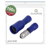 Quadrios 23C492 Cosse cylindrique mâle 1.5 mm² 2.5 mm² bleu 100 pc(s)