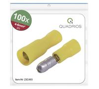 Quadrios 23C493 Cosse cylindrique mâle 4 mm² 6 mm² jaune 100 pc(s)