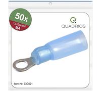 Quadrios 23C521 Cosse à oeillet Section max.=2.5 mm² Ø du trou=4.3 mm partiellement isolé bleu 50 pc(s)