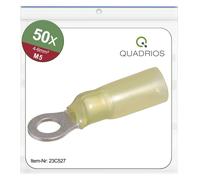 Quadrios 23C527 Cosse à oeillet Section max.=6 mm² Ø du trou=5.3 mm partiellement isolé jaune 50 pc(s)