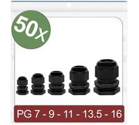 Quadrios 24CA388 Presse-étoupe PG7, PG9, PG11, PG13.5, PG16 Polyamide noir 50 pc(s)