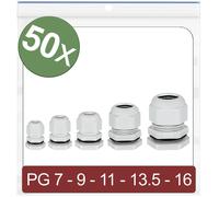 Quadrios 24CA401 Presse-étoupe PG7, PG9, PG11, PG13.5, PG16 Polyamide gris 50 pc(s)