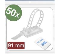 Quadrios 24CA440 Embase de fixation autocollant, vissable 24CA440 blanc 50 pc(s)