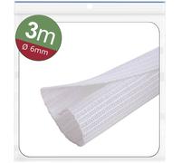 Quadrios 24CA469 24CA469 Gaine tressée blanc polyester 6 à 7 mm 3 m