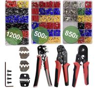 Quadrios 24T065 24T065 Set doutils de sertissage pour embouts de câble, pour cosses Faston, pour connecteur plat, pour connecterus solaires 0.25 à 6 mm²