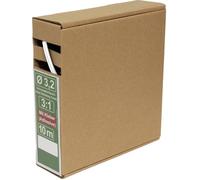 Quadrios 25CA486 Gaine thermorétractable avec colle blanc 3.2 mm 1.1 mm Taux de retreint:3:1 10 m