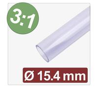 Quadrios 25CA646 Gaine thermorétractable avec colle transparent 15.4 mm 5.1 mm Taux de retreint:3:1 Marchandise vendue au mètre