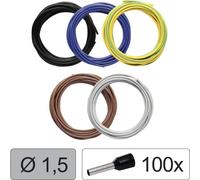 Quadrios 25CW118 Conducteur individuel LiFY 1.5 mm² noir, bleu, jaune-vert, marron, gris 1 set