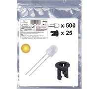 Quadrios 25O217 Assortiment de LEDs jaune rond 5 mm 700 mcd 20 mA 2.0 V