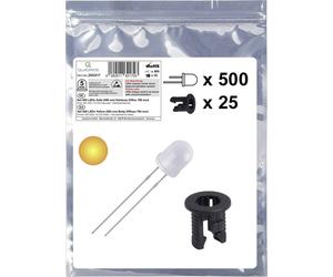 Quadrios 25O217 Assortiment de LEDs jaune rond 5 mm 700 mcd 20 mA 2.0 V