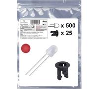 Quadrios 25O218 Assortiment de LEDs rouge rond 5 mm 700 mcd 20 mA 2.0 V