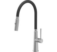 QUADRON Robinet de cuisine GINA SteelQ Mitigeur 360°, couleur : acier, hauteur : 40 cm Fonction QFix, rotation - Robinet de cuisine en acier inoxydable