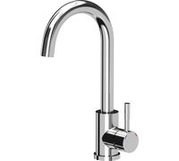 QUADRON Robinet de cuisine KATE SteelQ Mitigeur 360°, couleur : chrome, hauteur : 22,3 cm Fonction QFix, rotation- Robinet de cuisine en inox