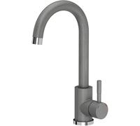 QUADRON Robinet de cuisine KATE SteelQ Mitigeur 360°, couleur : gris, hauteur : 22,3 cm Fonction QFix, rotation- Robinet de cuisine en inox