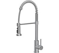 QUADRON Robinet de cuisine Mitigeur 360°, ALICE SteelQ, Couleur : Acier, Hauteur : 52,5 cm Fonction QFix, Robinet cuisine en inox, Robinet pour cuisine