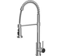 QUADRON Robinet de cuisine Mitigeur 360°, ALICE SteelQ, Couleur : Chrome, Hauteur : 52,5 cm, Robinet de cuisine en inox, Robinet pour la cuisine