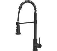 QUADRON Robinet de cuisine mitigeur 360°, ALICE SteelQ, Couleur : Pure Carbon, Hauteur : 52,5 cm, Robinet cuisine en inox, Robinet pour cuisine